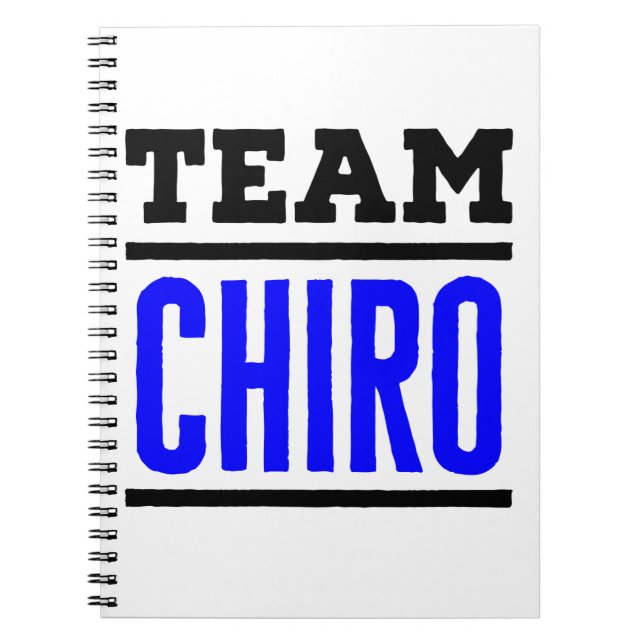 Team Chiro Chiropractor Chiropractic Squad Notebook (Front)