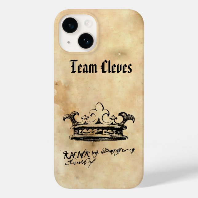 Team Cleves - Anne of Cleves' Crown & Signature Ca Case-Mate iPhone Case (Back)