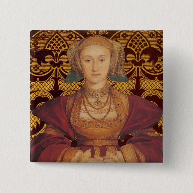 Team Cleves - Portrait of Queen Anne of Cleves Button (Front)