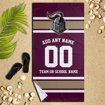 Team Colors And Mascot Personalized Beach Towel by reflections06 at Zazzle
