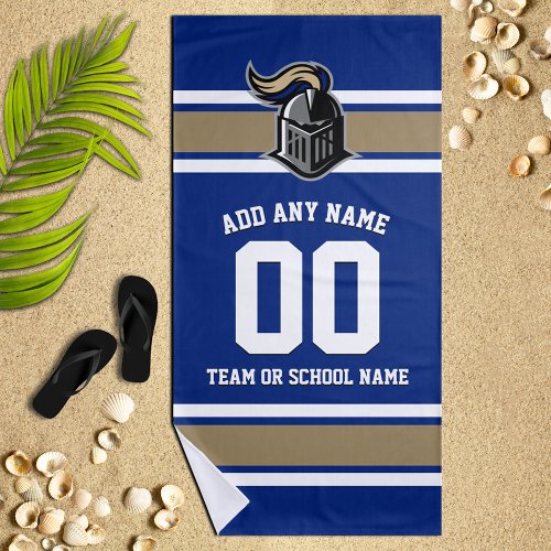 Team Colors and Mascot Personalized Beach Towel