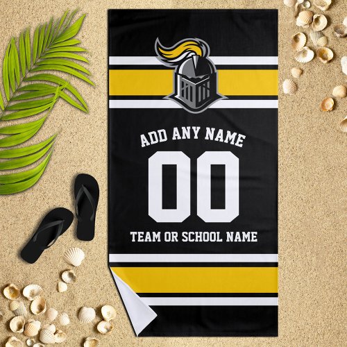 Team Colors and Mascot Personalized Beach Towel