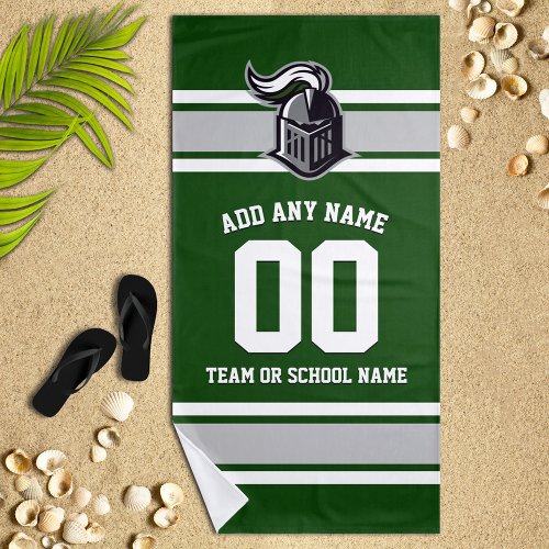 Team Colors and Mascot Personalized Beach Towel