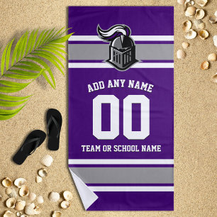 Team Colors and Mascot Personalized Beach Towel