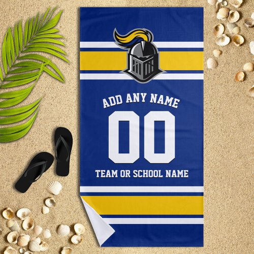 Team Colors and Mascot Personalized Beach Towel