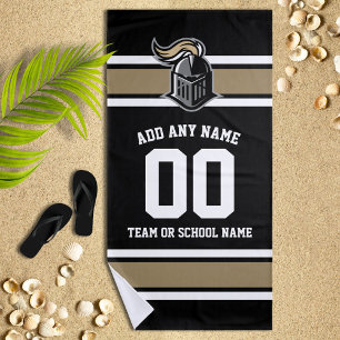 Team Colors and Mascot Personalized Beach Towel