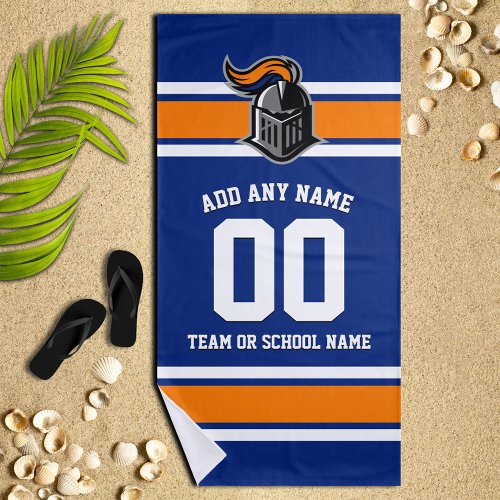 Team Colors and Mascot Personalized Beach Towel