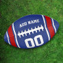 Team Colors Blue and Red Personalized Football