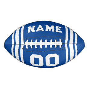 Team Colors Blue and White Football