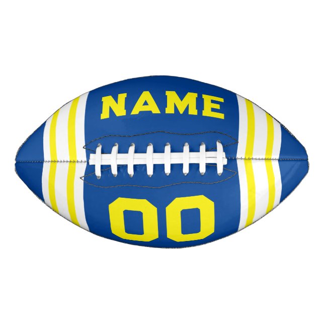Team Colors Blue and Yellow Football (Front)
