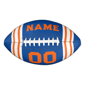Team Colors Blue, White and Orange Football