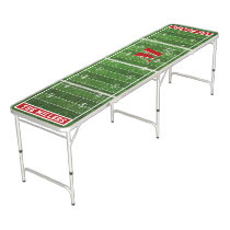 Team Colors Football Themed | Monogram Red Beer Pong Table