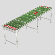 Team Colors Football Themed | Monogram Red Beer Pong Table