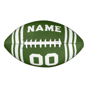 Team Colors Green and White Football