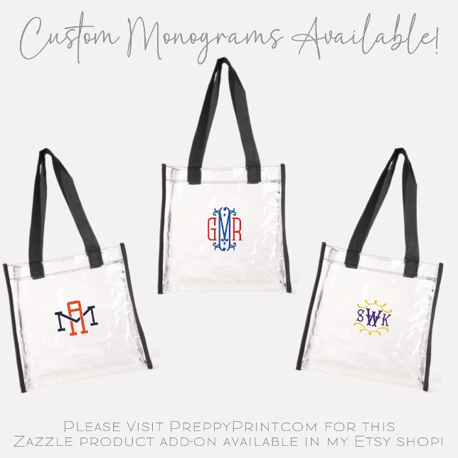 Team Colors Monogram Clear Stadium Bag (Creator Uploaded)
