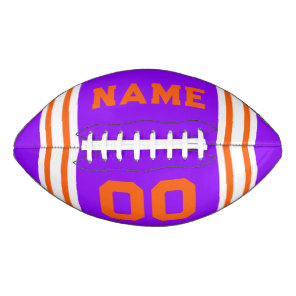 Team Colors Orange, Purple and White Football