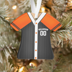 Team Colors Personalized Baseball Jersey Ornament