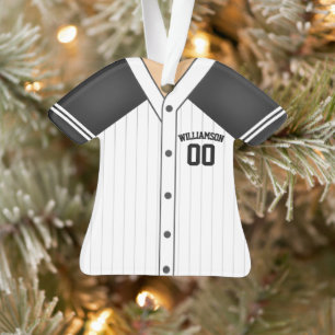 Team Colors Personalized Baseball Jersey Ornament