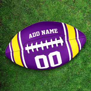 Team Colors Purple and Yellow Personalized Football