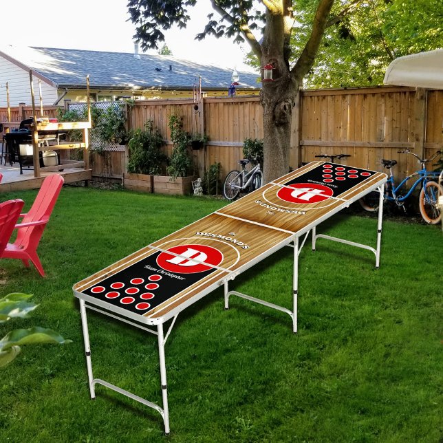 Team Colors Red/Black Personalized  Beer Pong Table (Creator Uploaded)
