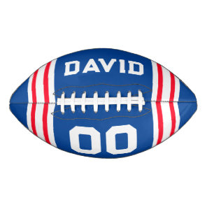 Team Colors Red White and Blue Football