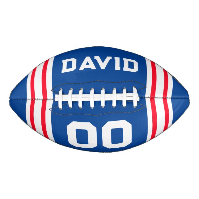 Team Colors Red White and Blue Football (Front)