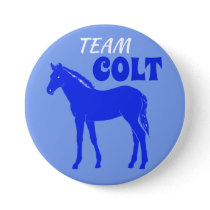 "Team Colt" Blue Gender Reveal Pinback Button