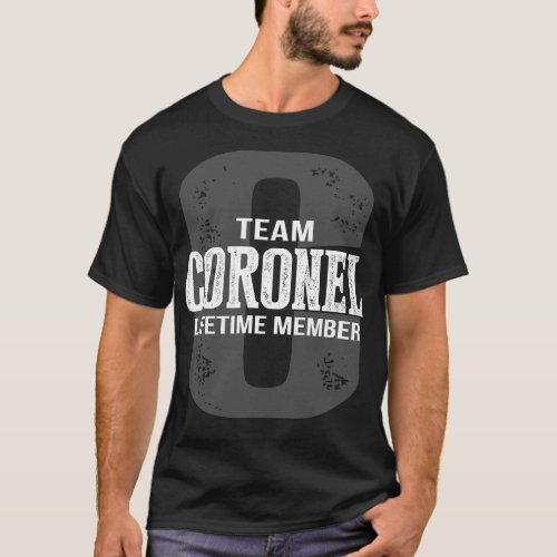 Team CORONEL Lifetime Member T_Shirt