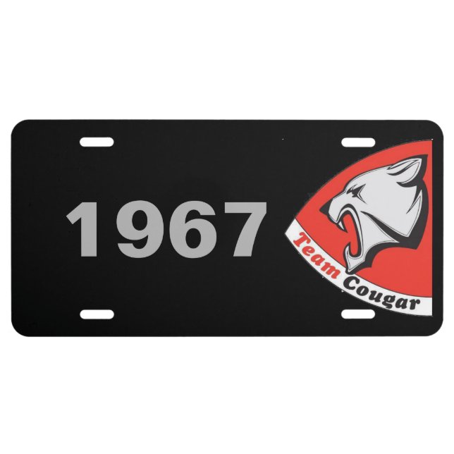Team Cougar 1967 Plate (Front)