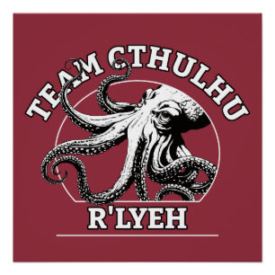 Team Cthulhu R'lyeh Lovecraft Poster