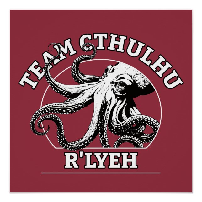 Team Cthulhu R'lyeh Lovecraft Poster (Front)