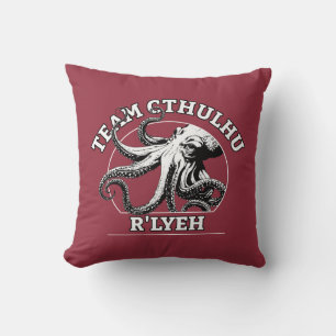 Team Cthulhu R'lyeh Lovecraft Throw Pillow
