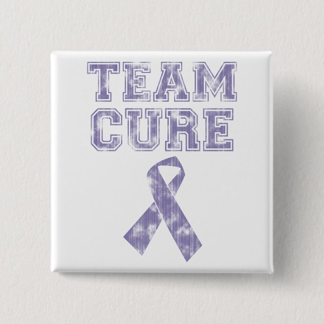 Team Cure (Periwinkle) Pinback Button (Front)