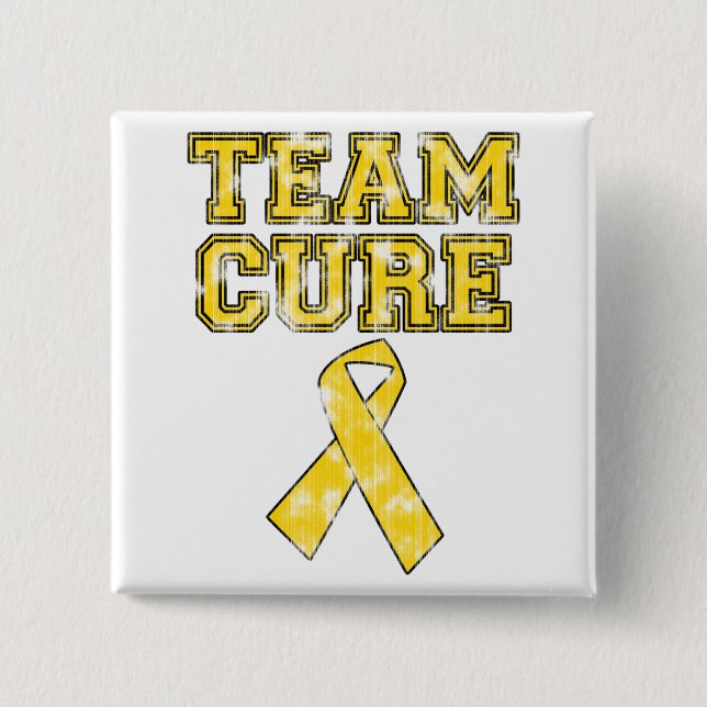 Team Cure (Yellow) Pinback Button (Front)
