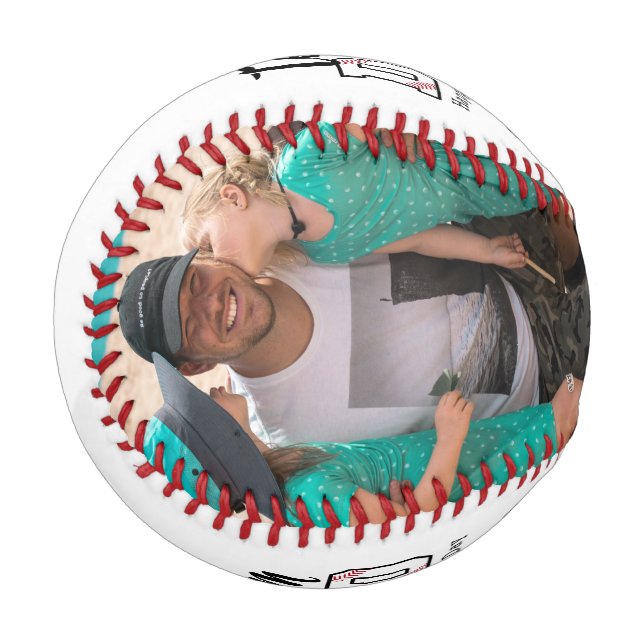 Team Dad Father's Day Custom Photo Baseball | Zazzle