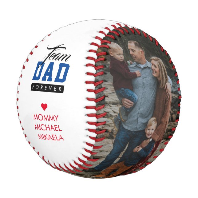 Team Dad Forever Happy Father's Day Baseball (Angled)