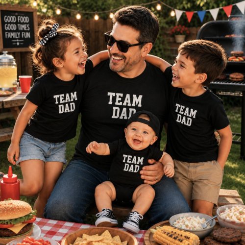 Team Dad Matching Kids Fathers Day Gift  Baby Bodysuit