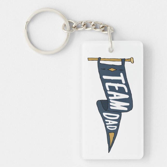 Team Dad Strong Dads Team Father Dad Team Keychain (Front)