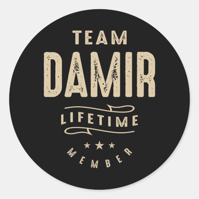 Team Damir Lifetime Member Classic Round Sticker (Front)