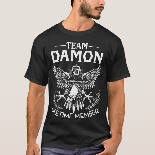 Team DAMONpng Lifetime Member Last Name T_Shirt