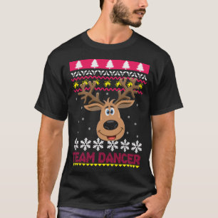 Team Dancer Santa Reindeer Ugly Sweater