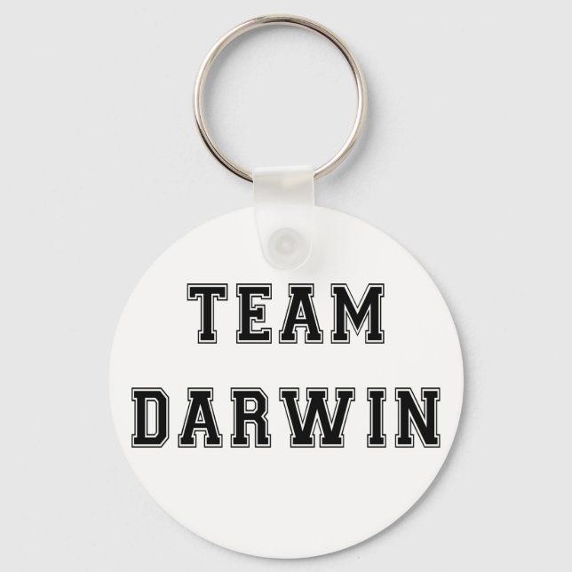 Team Darwin (B&W) Keychain (Front)