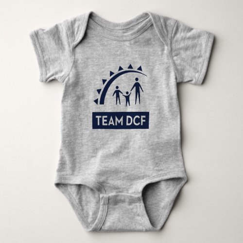 Team DCF Baby Bodysuit _ Blue Font