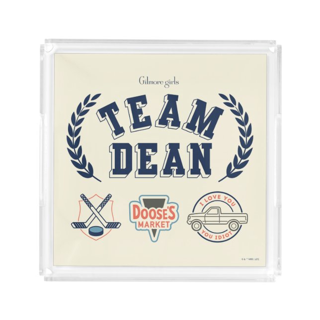 Team Dean Gilmore Girls Design Acrylic Tray (Front)