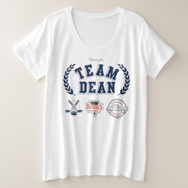 Team Dean Gilmore Girls Design Plus Size T-Shirt (Design Front)