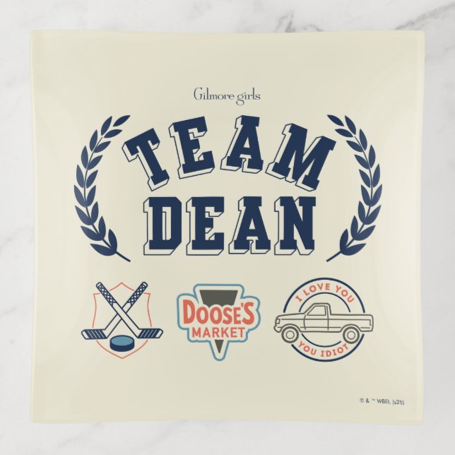 Team Dean Gilmore Girls Design Trinket Tray (Front)