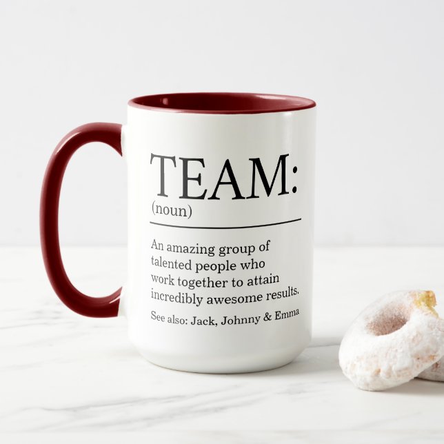 Team Definition Quote Mug (With Donut)