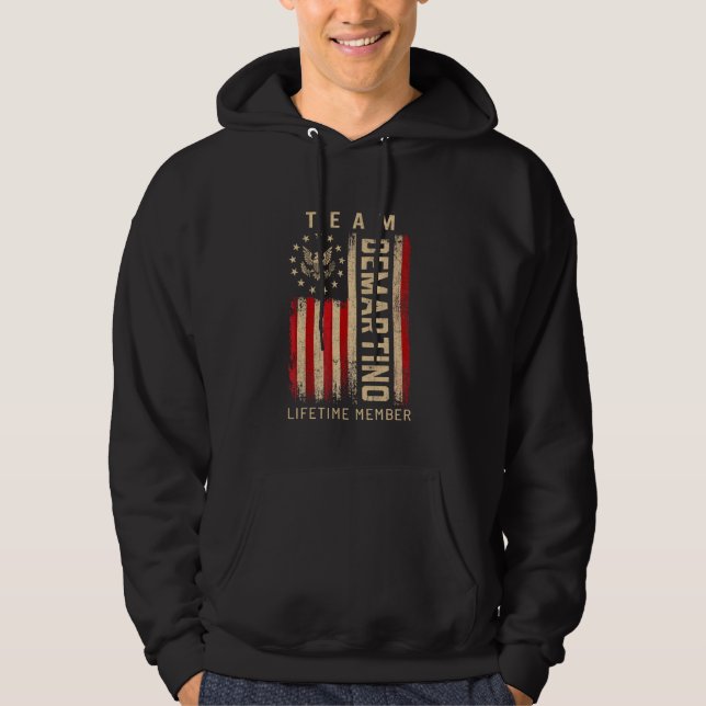 Team DEMARTINO Lifetime Member American Flag Hoodie (Front)