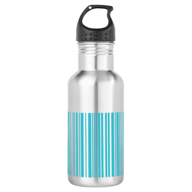Team digital barcode for nerds stainless steel water bottle (Front)