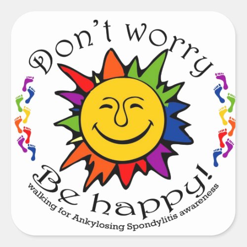 Team Dont Worry Be Happy Square Sticker